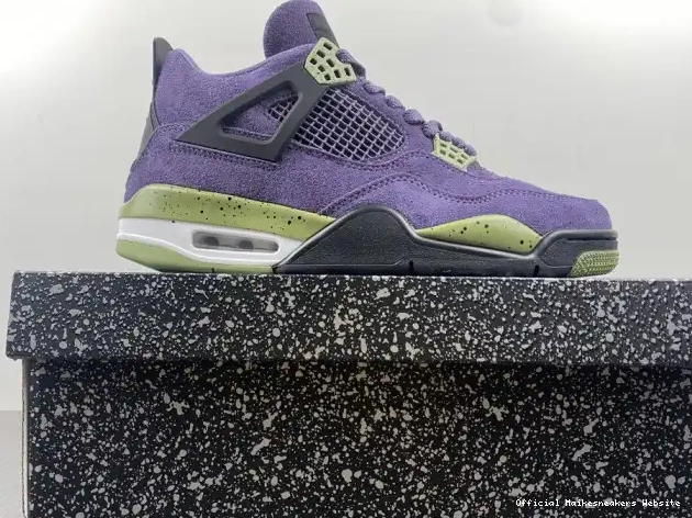 Official Maikesneakers WMNS Air 4 Jordan Purple AQ9129-500 Canyon 0530